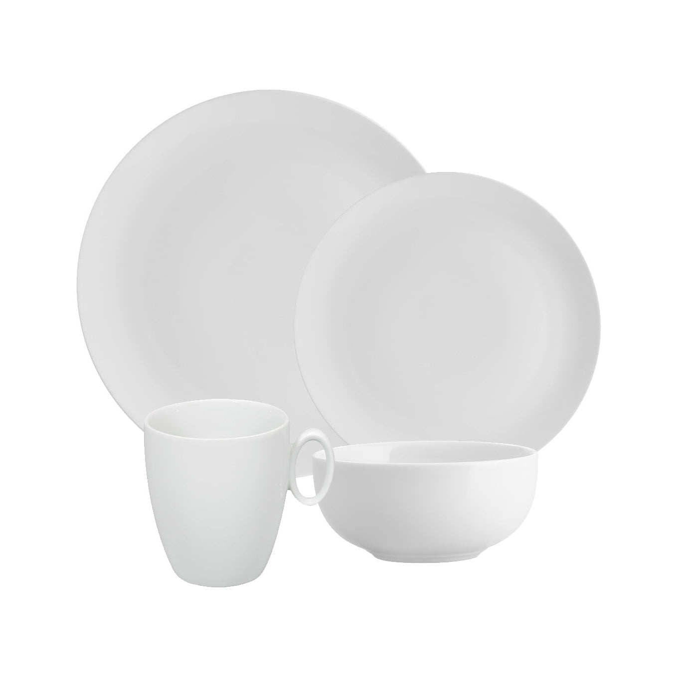 Vista Alegre Broadway White Set of 4 Plate Pieces