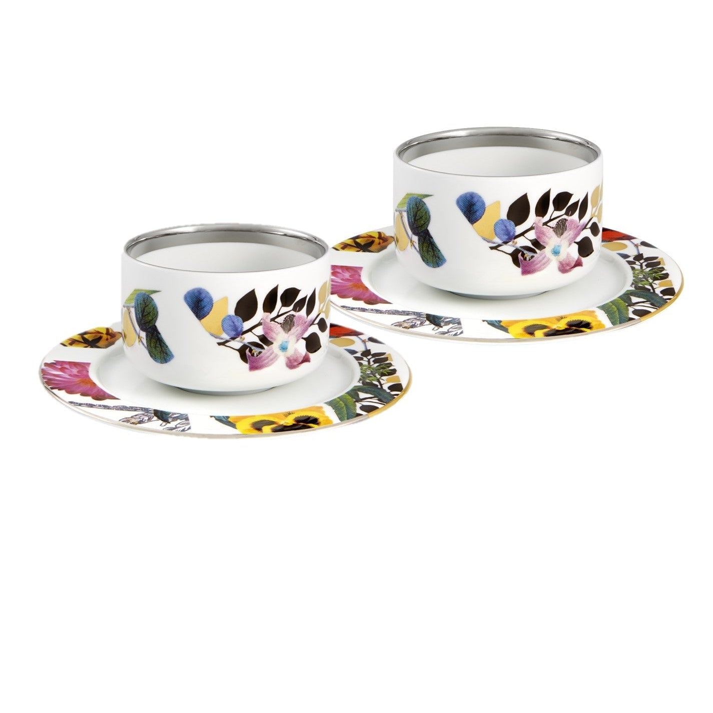 Vista Alegre Christian Lacroix - Primavera Tea Cups & Saucers By Christian Lacroix - Set of 2