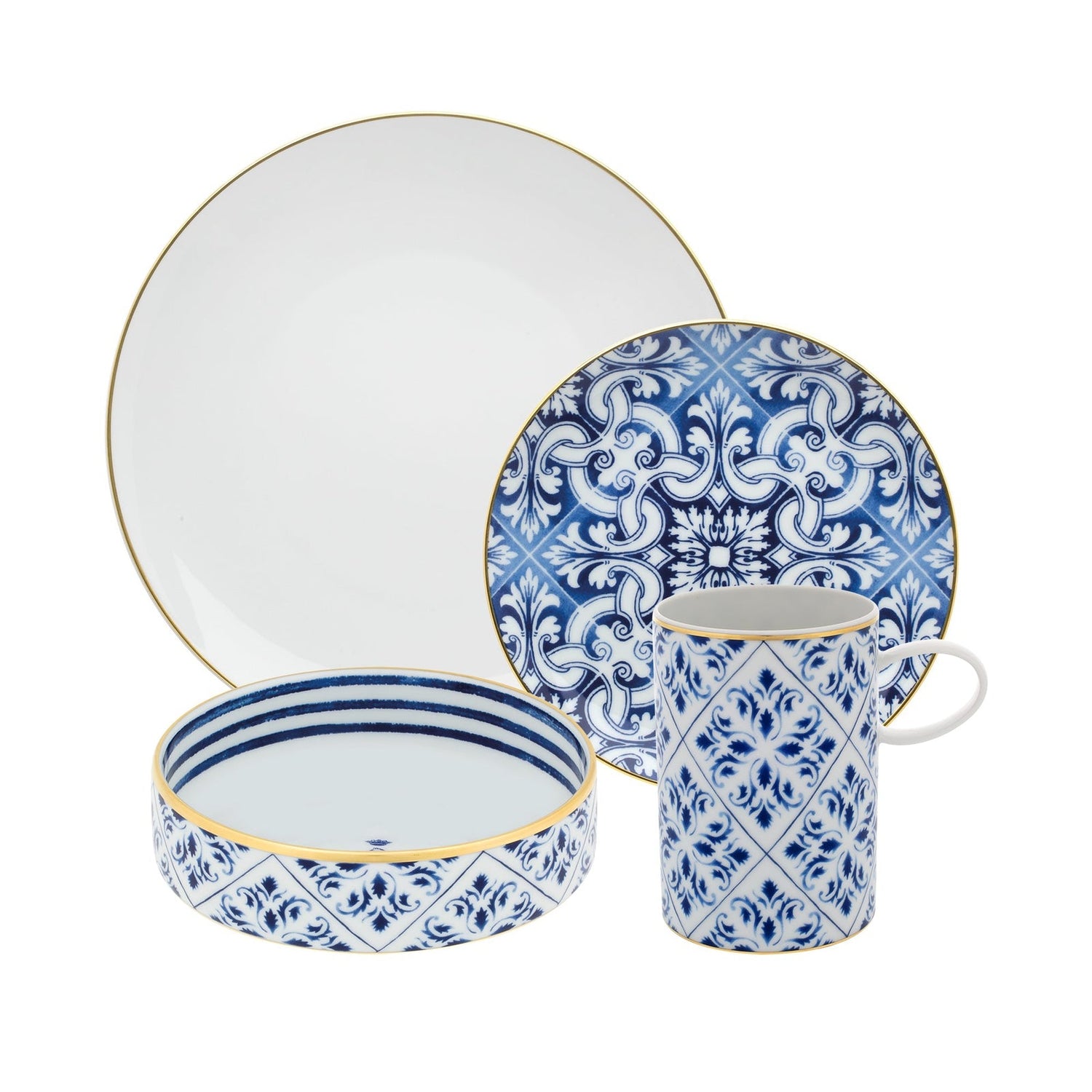 Vista Alegre Transatlantica Set of 4 Plate Pieces