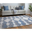 Feizy Mynka 39IFF Transitional Diamond in Ivory/Gray/Blue