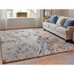 Feizy Gilmore 39MMF Modern Abstract in Ivory/Blue/Orange