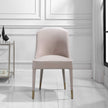 Uttermost Brie Armless Chair, Champagne Set Of 2