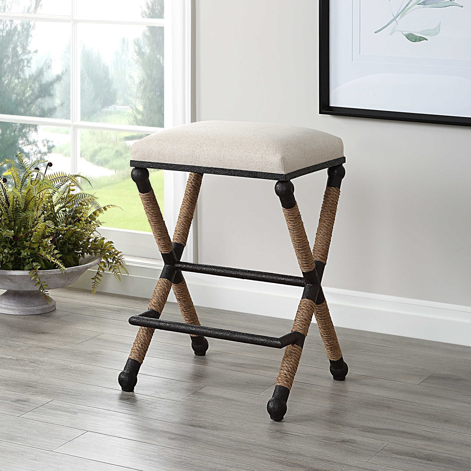 Uttermost Firth Rustic Counter Stool