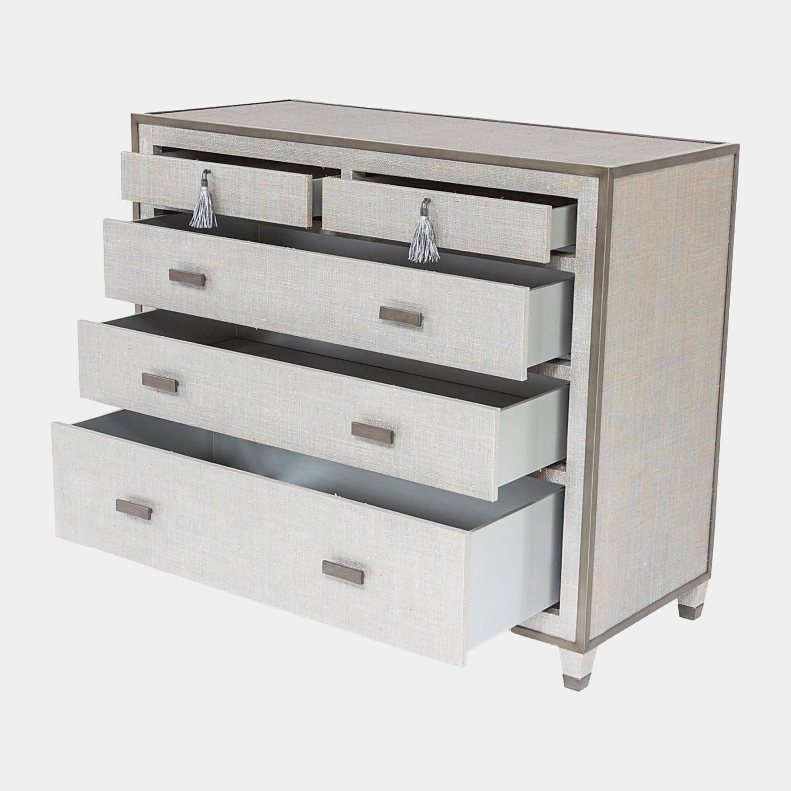 Global Views Argento Glass for Ann Gish Chest of Drawers