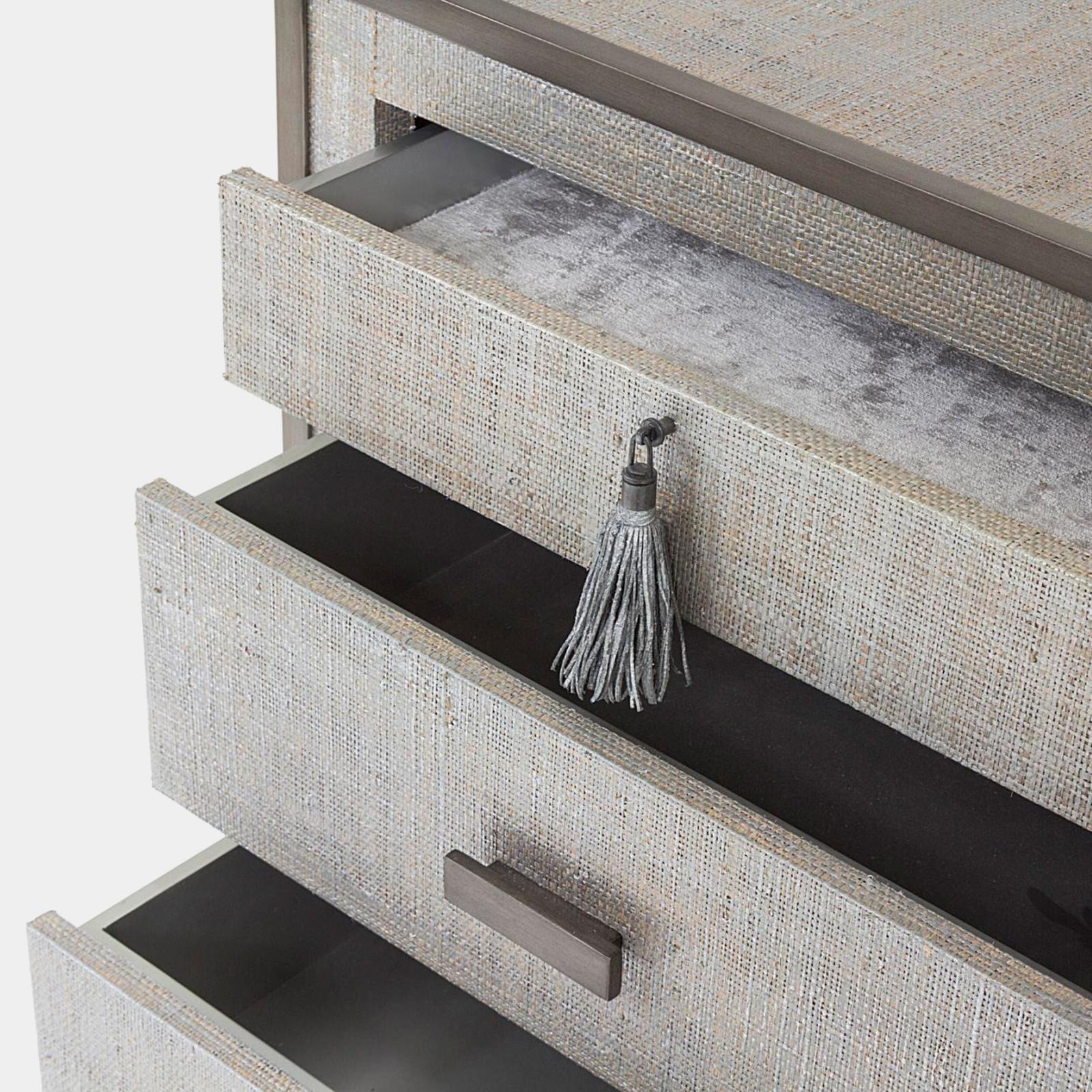 Global Views Argento Glass for Ann Gish Chest of Drawers