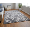 Feizy Mynka 39IBF Transitional Diamond in Gray/Ivory