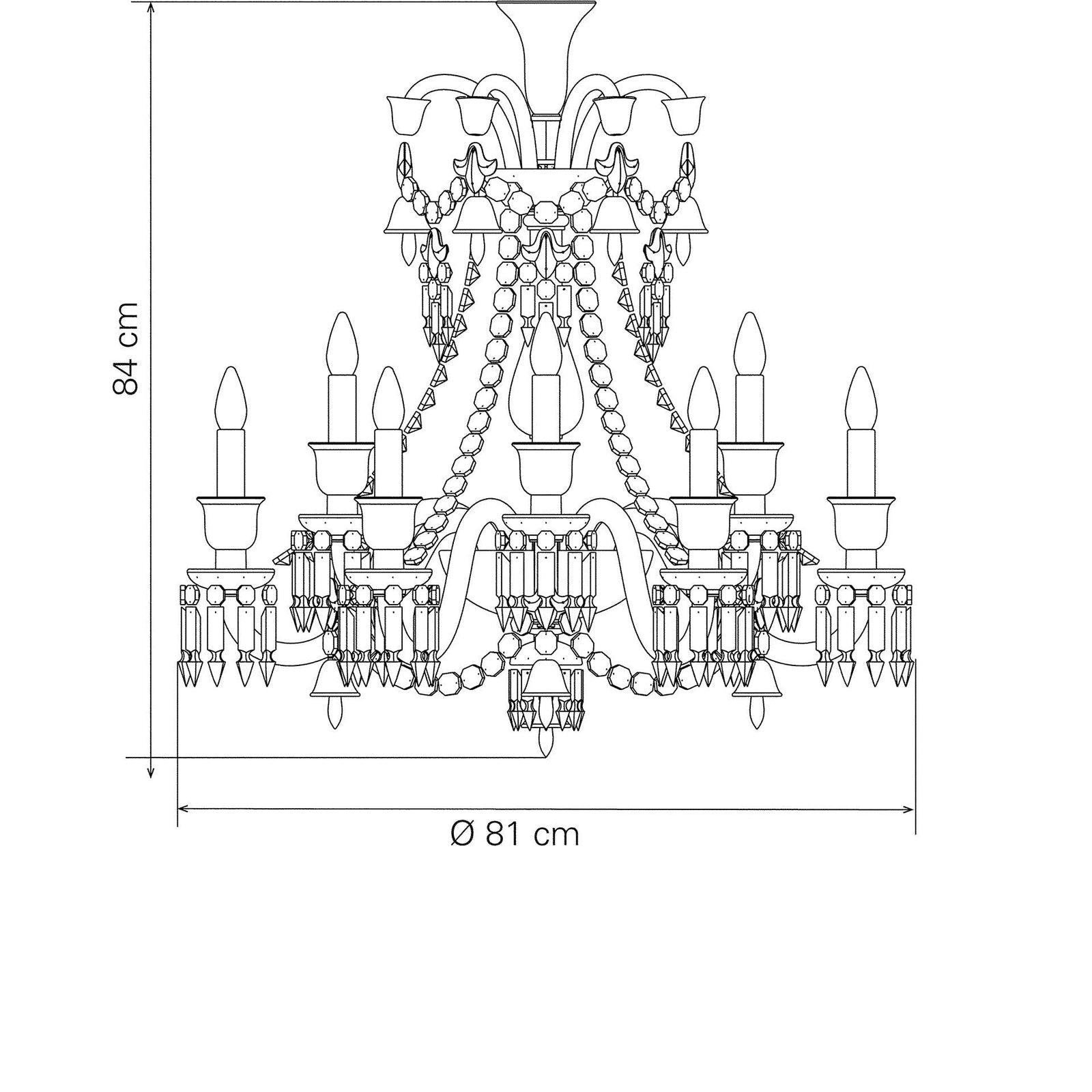 Baccarat Zénith Black Chandelier
