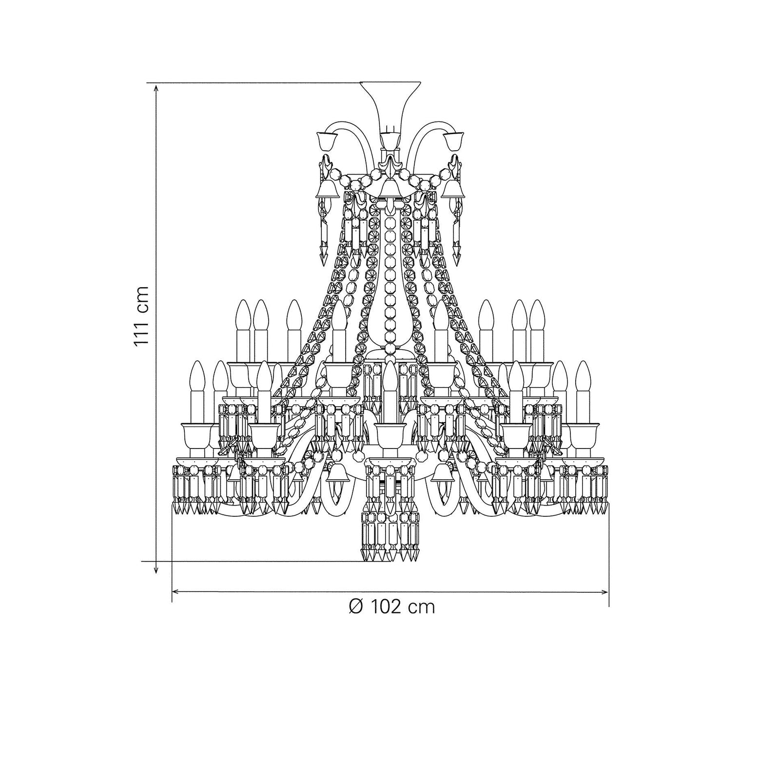 Baccarat Zénith Black Chandelier