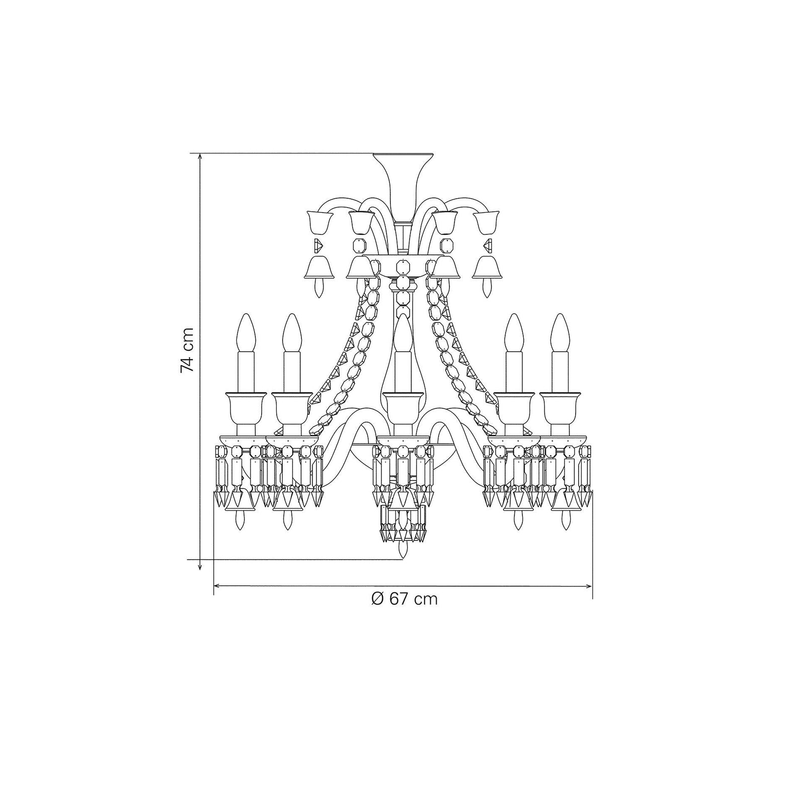 Baccarat Zénith Black Chandelier