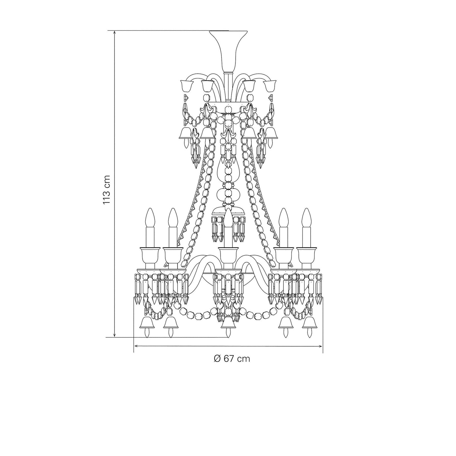 Baccarat Zénith Black Chandelier