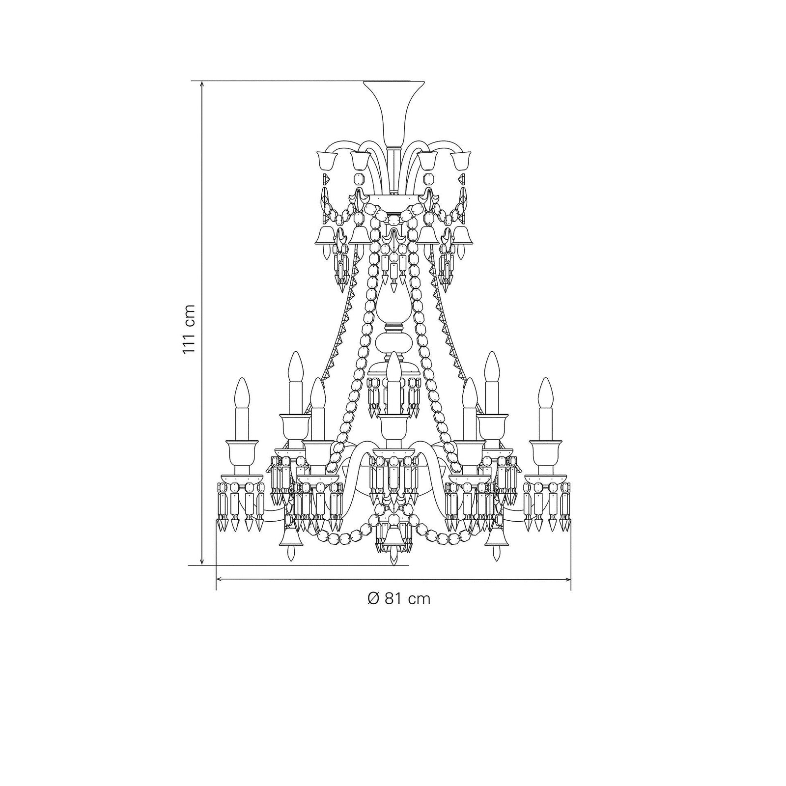 Baccarat Zénith Black Chandelier