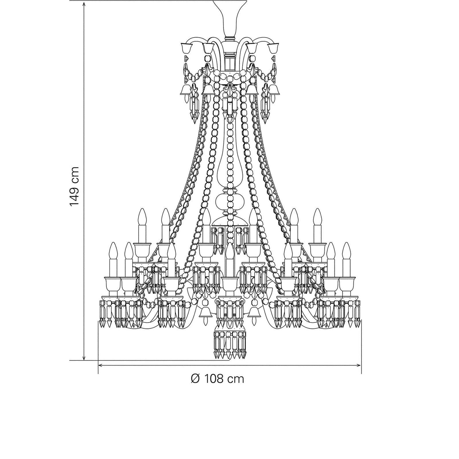 Baccarat Zénith Black Chandelier