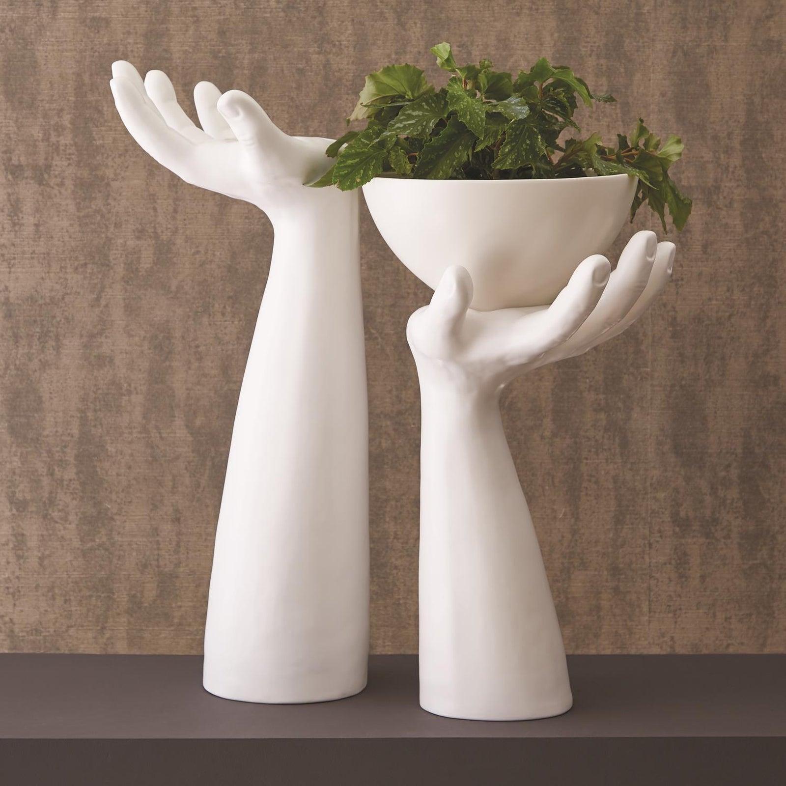Global Views Matte White Ceramic Palma
