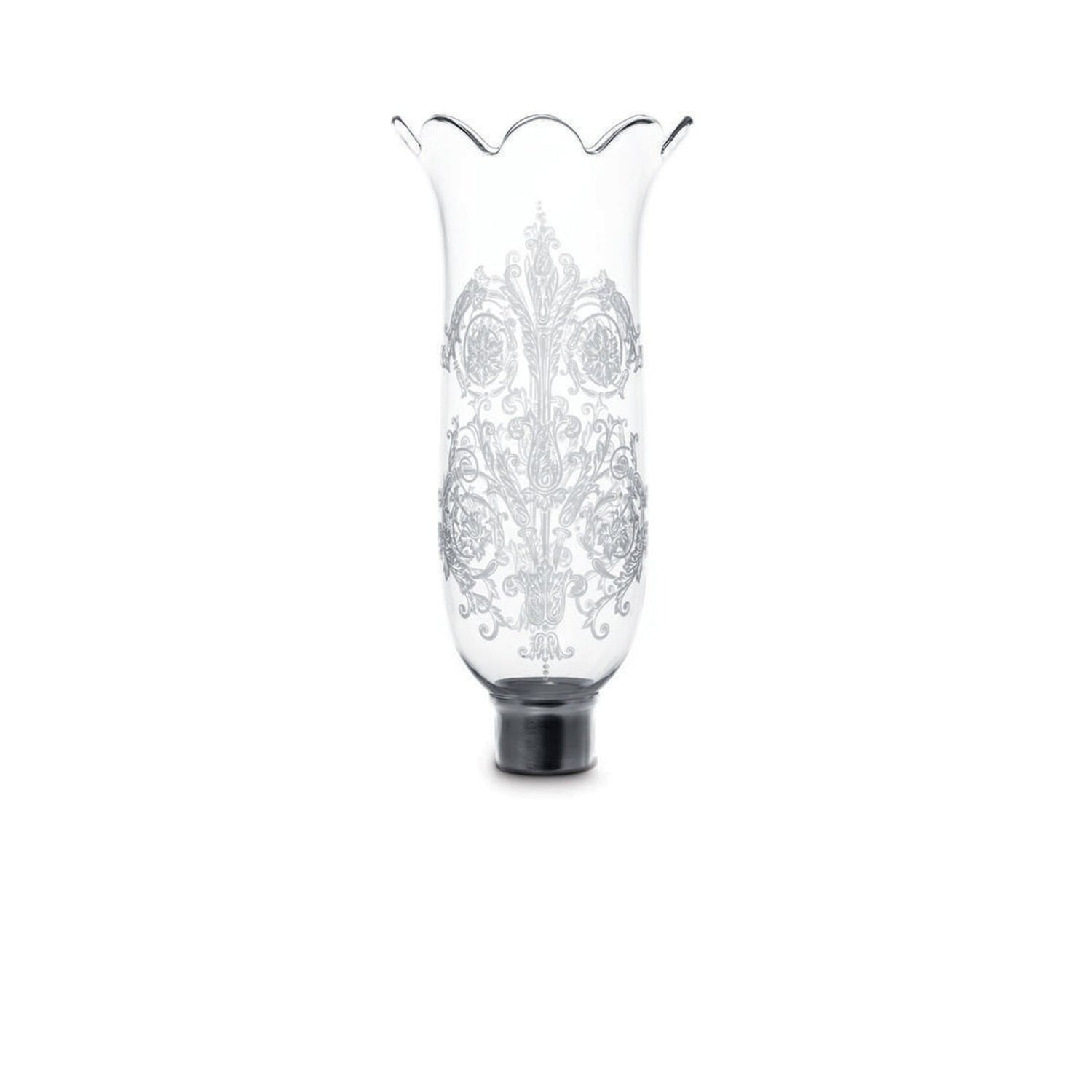 Baccarat Tulipe Hurricane Shade Scalloped Top Acanthus