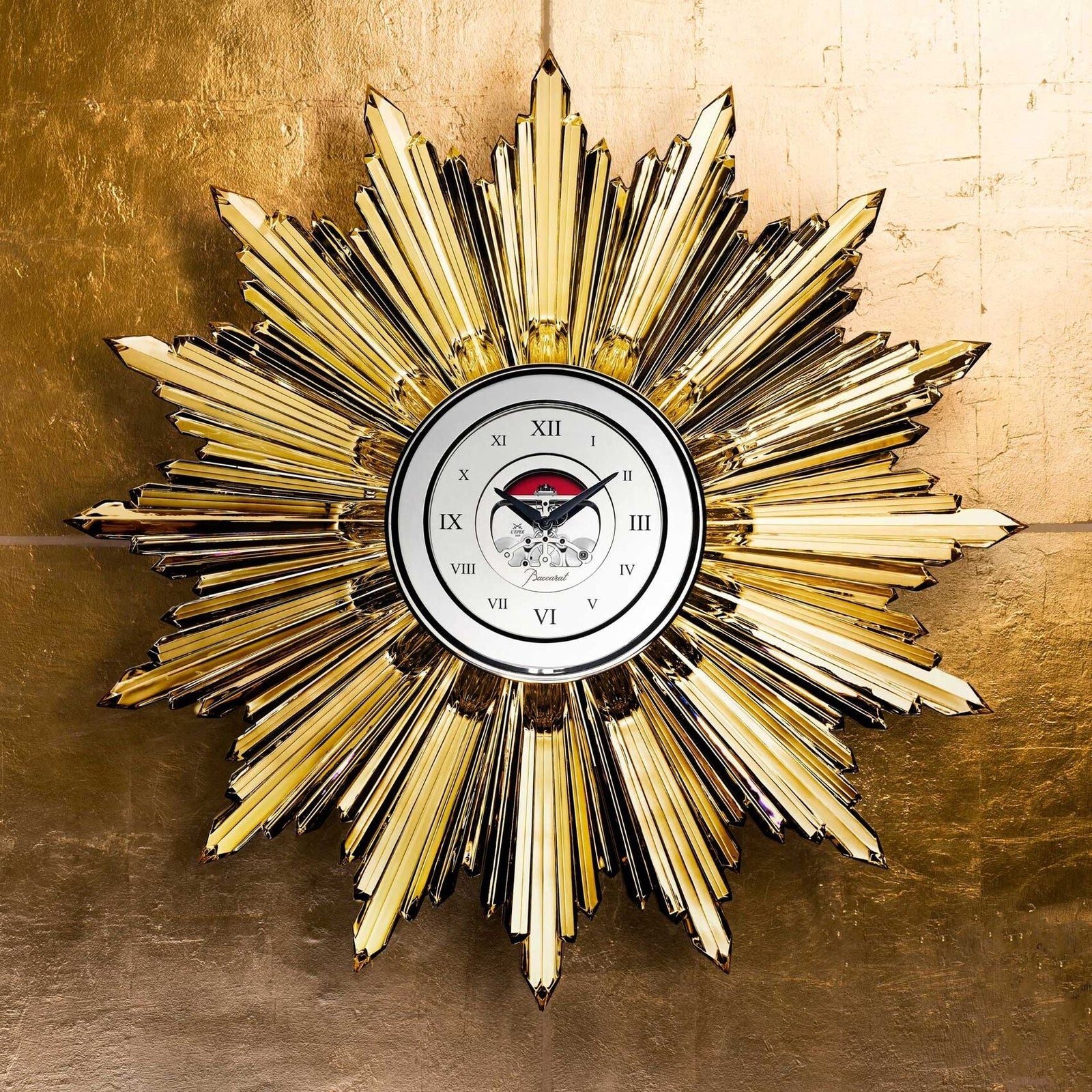 Baccarat Héritage Horloge Soleil Or