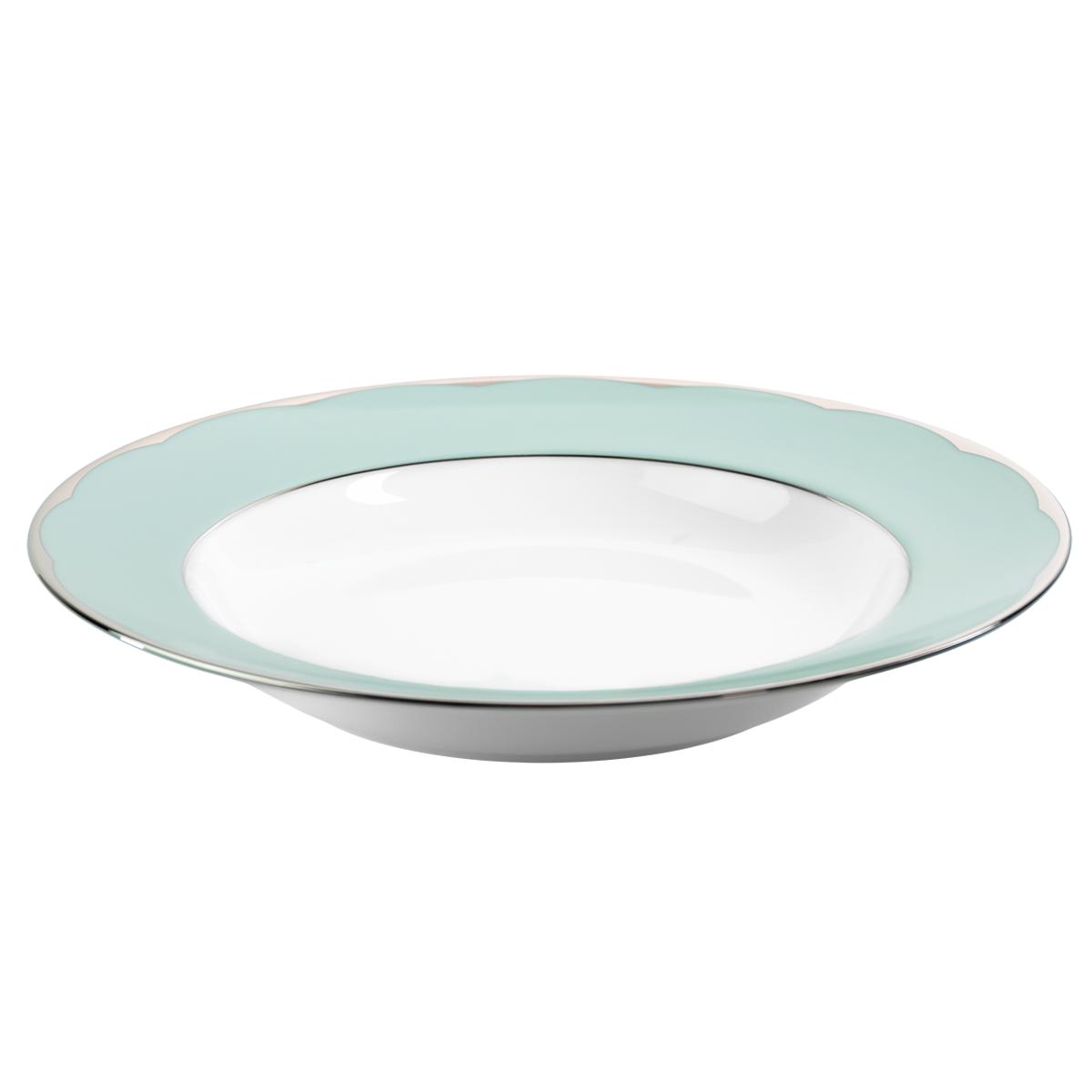 Haviland Illusion Deep Platter - Mint Platinum