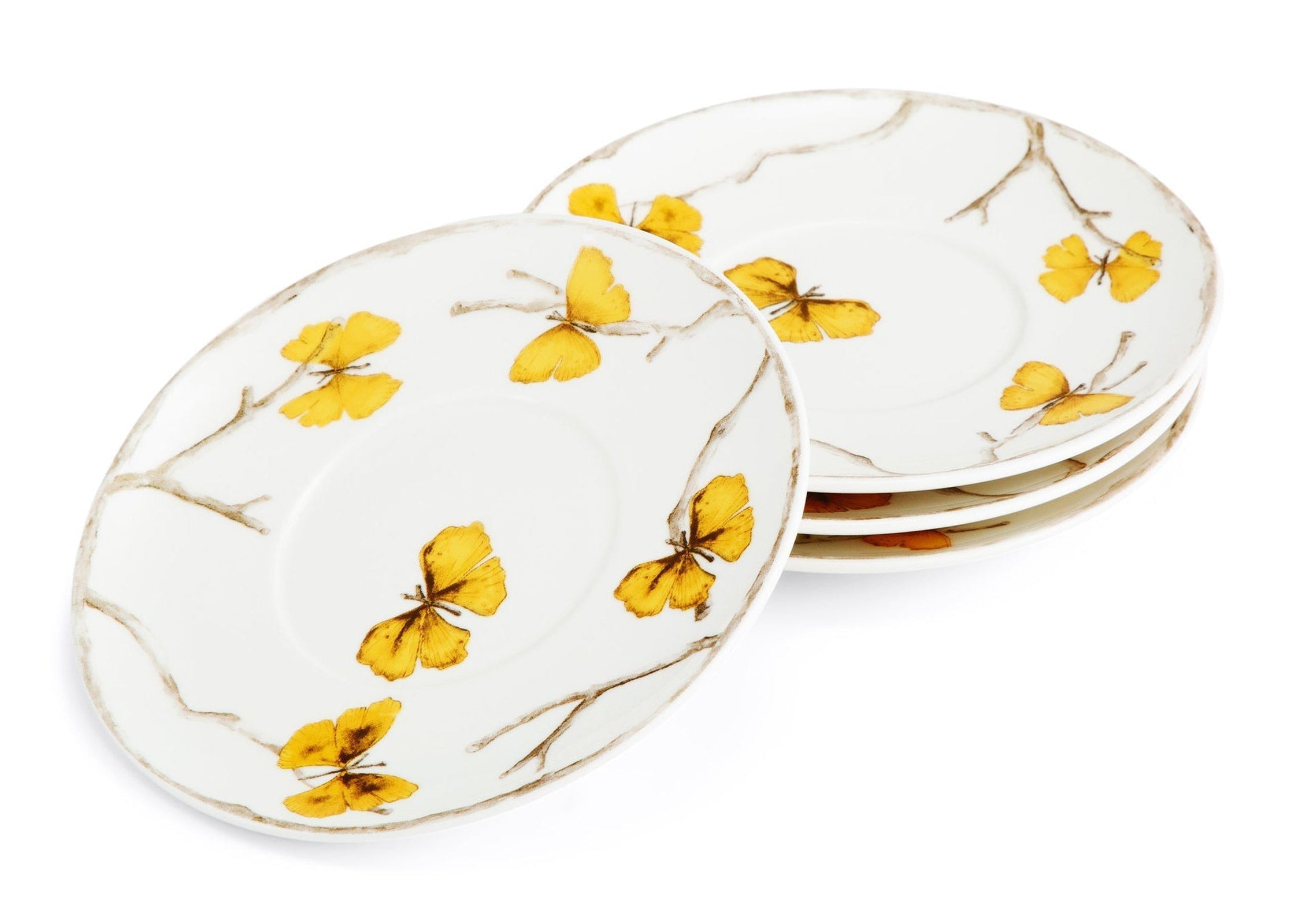 Michael Aram Butterfly Ginkgo Gold Demitasse - Set of 4