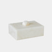 Global Views Isla Facet Knob Alabaster Box