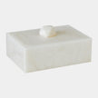 Global Views Isla Facet Knob Alabaster Box