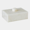 Global Views Isla Facet Knob Alabaster Box