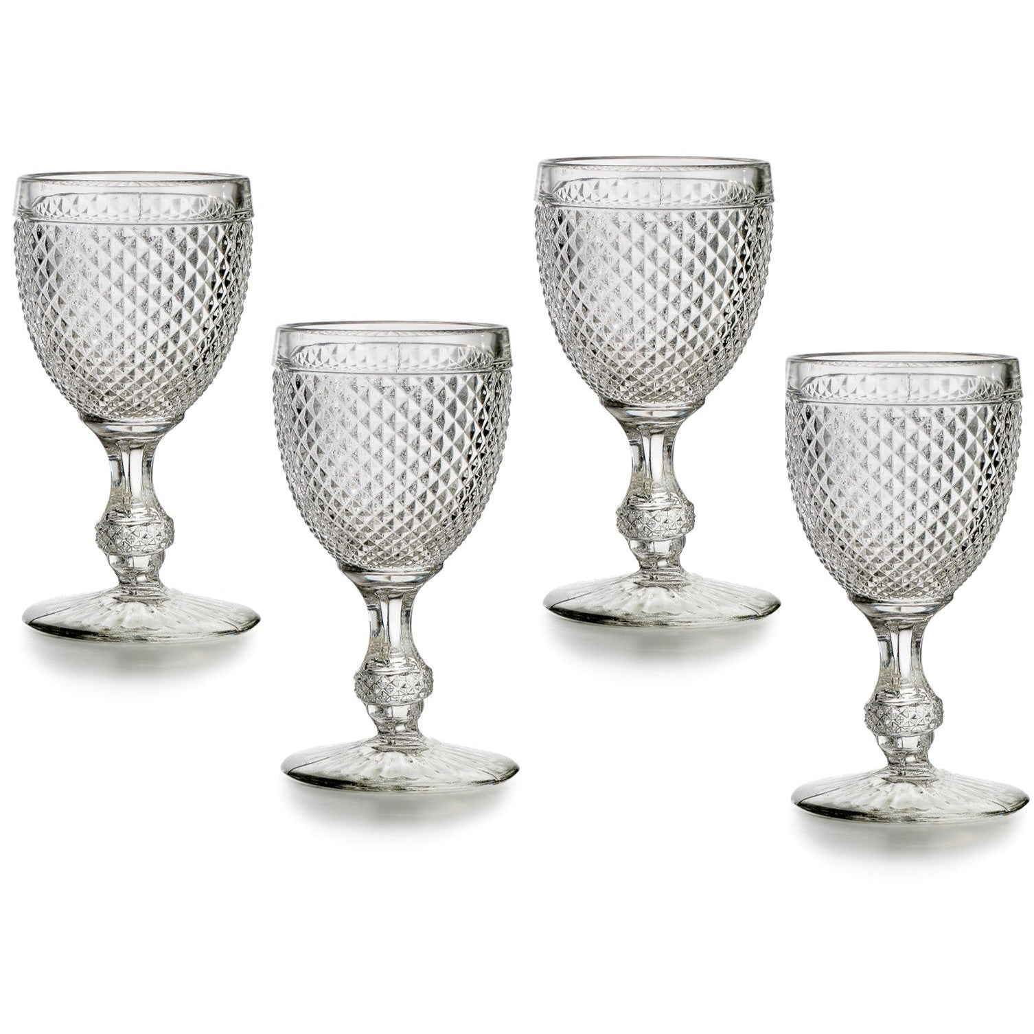 Vista Alegre Bicos Clear Water Goblets - Set of 4