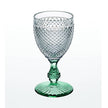 Vista Alegre Bicos Bicolor Goblet with Green Stem