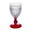 Vista Alegre Bicos Bicolor Goblet with Red Stem
