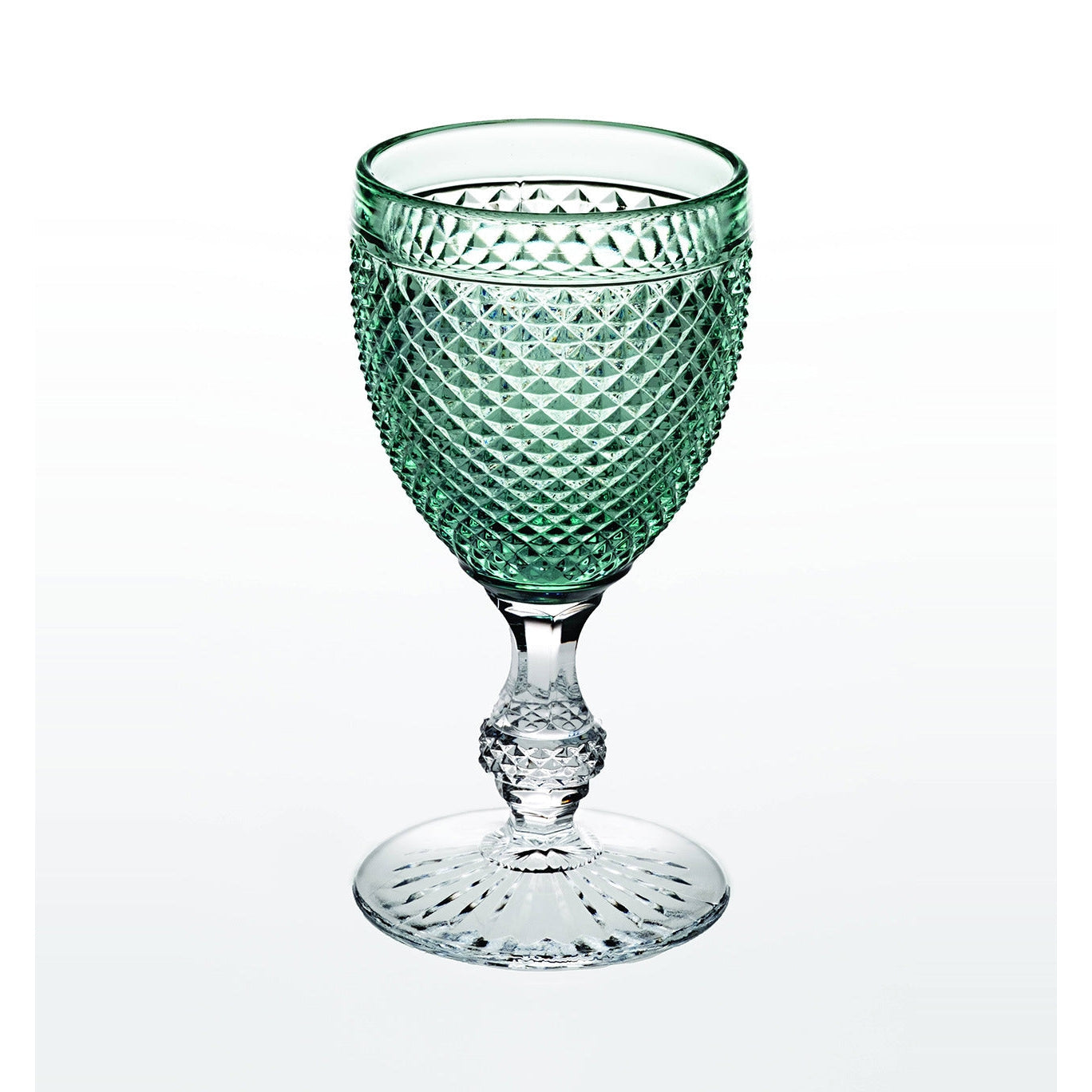 Vista Alegre Bicos Bicolor Goblet with Green Top
