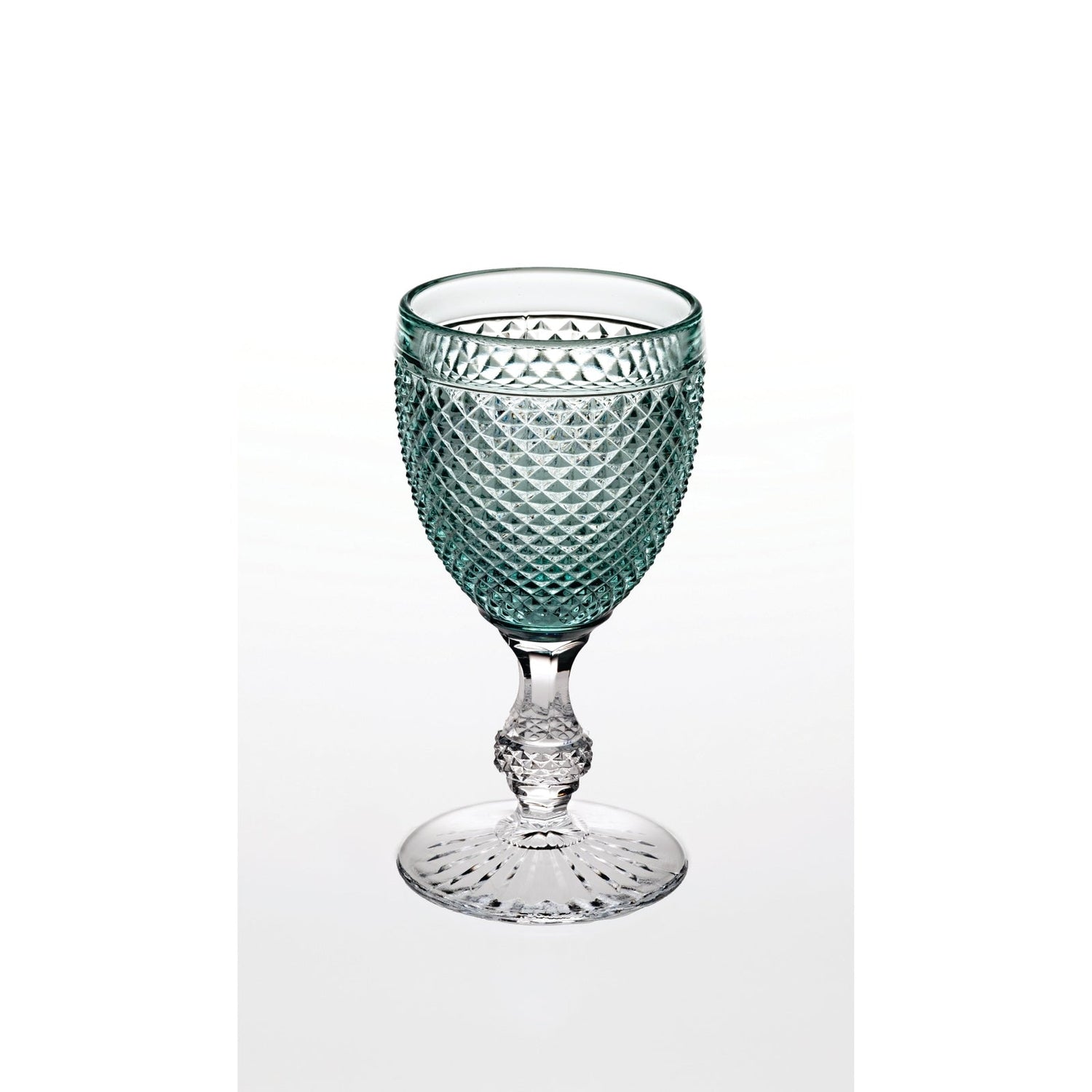 Vista Alegre Bicos Bicolor Goblet with Mint Top - Set of 4
