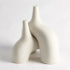 Global Views Cream Stone Stretch Vase