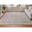 Feizy Pasha 39M4F Transitional Ikat in Ivory/Blue/Taupe