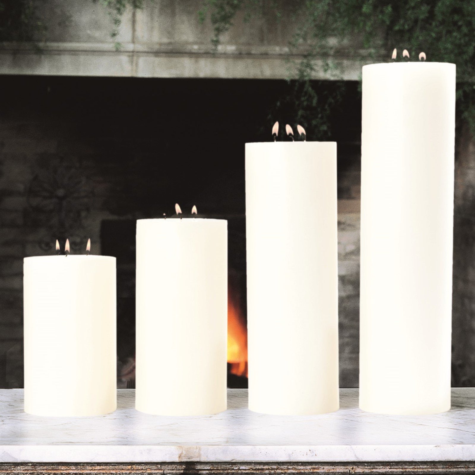 Global Views Unscented Wick Pillar Candle