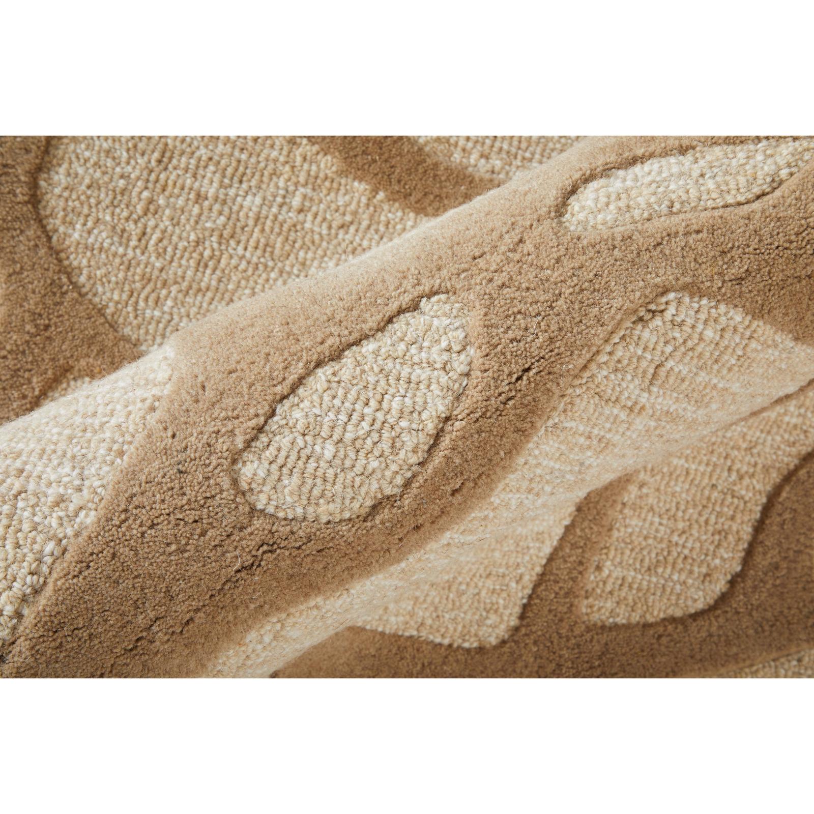 Feizy Kimball 8A32F Transitional Abstract Rug in Ivory/Brown/Tan