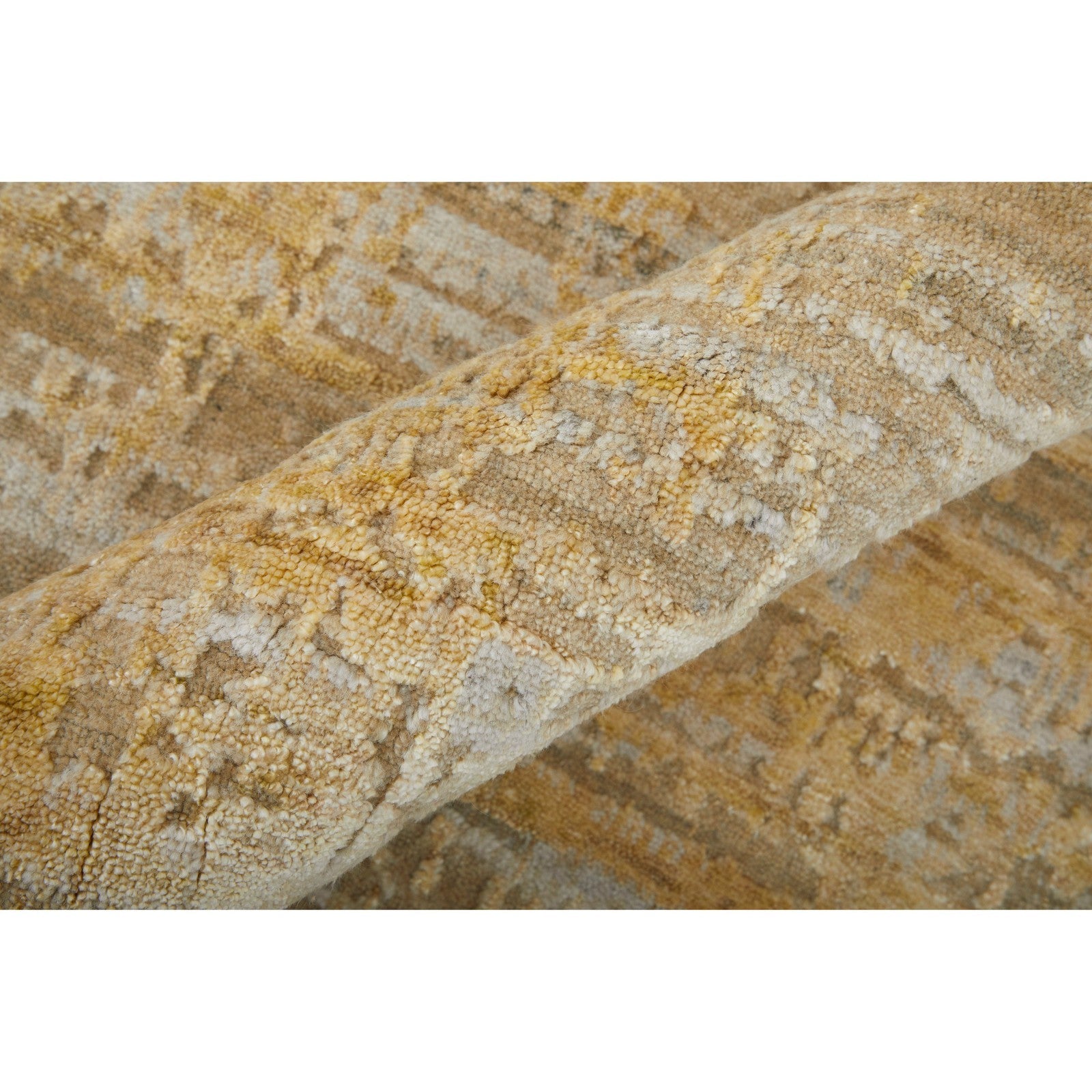 Feizy Eastfield 69FQF Modern Abstract in Yellow/Ivory/Gold
