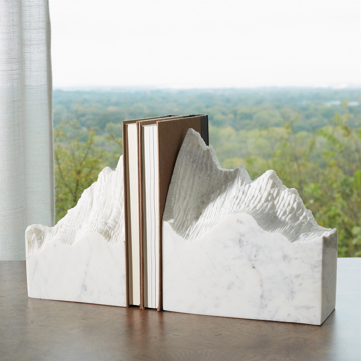 Global Views Mountain Summit Bookends Set of 2