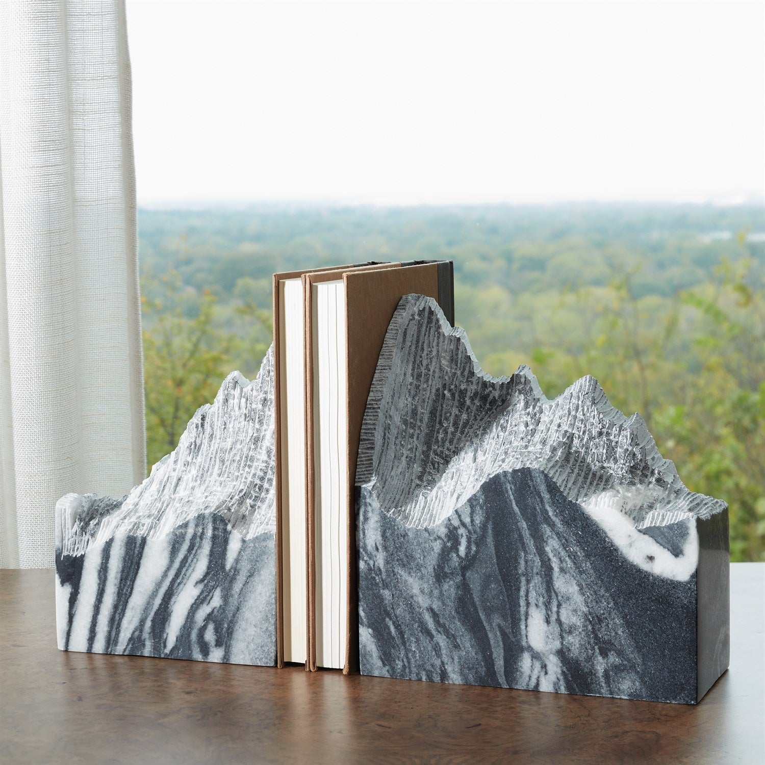 Global Views Mountain Summit Bookends Set of 2
