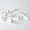 Global Views Matte White Connected Rings by Ashley Childers