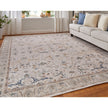 Feizy Pasha 39M4F Transitional Ikat in Ivory/Blue/Red