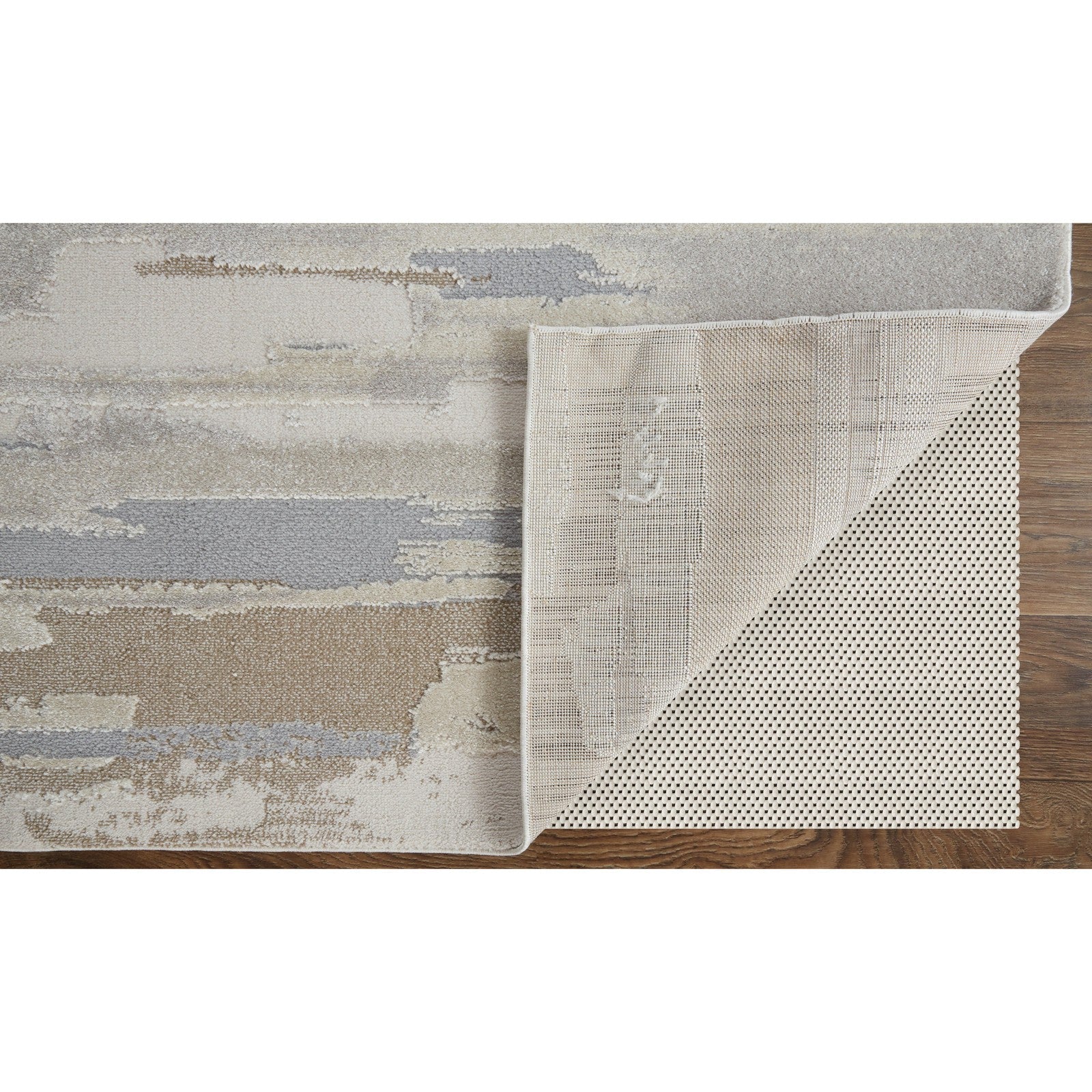 Feizy Vancouver 39FEF Modern Abstract in Ivory/Tan/Brown