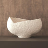 Global Views Matte White Asymmetrical Stipple Bowl