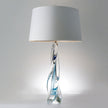 Global Views Ocean With Silk Shade Twist Lamp