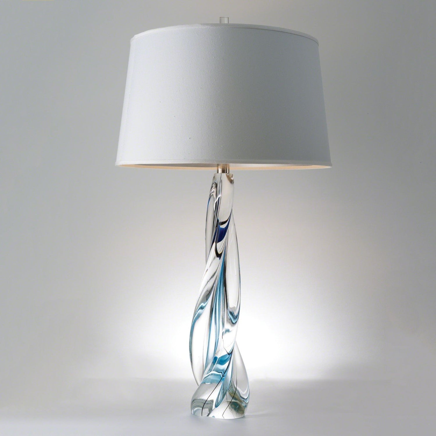Global Views Ocean With Silk Shade Twist Lamp