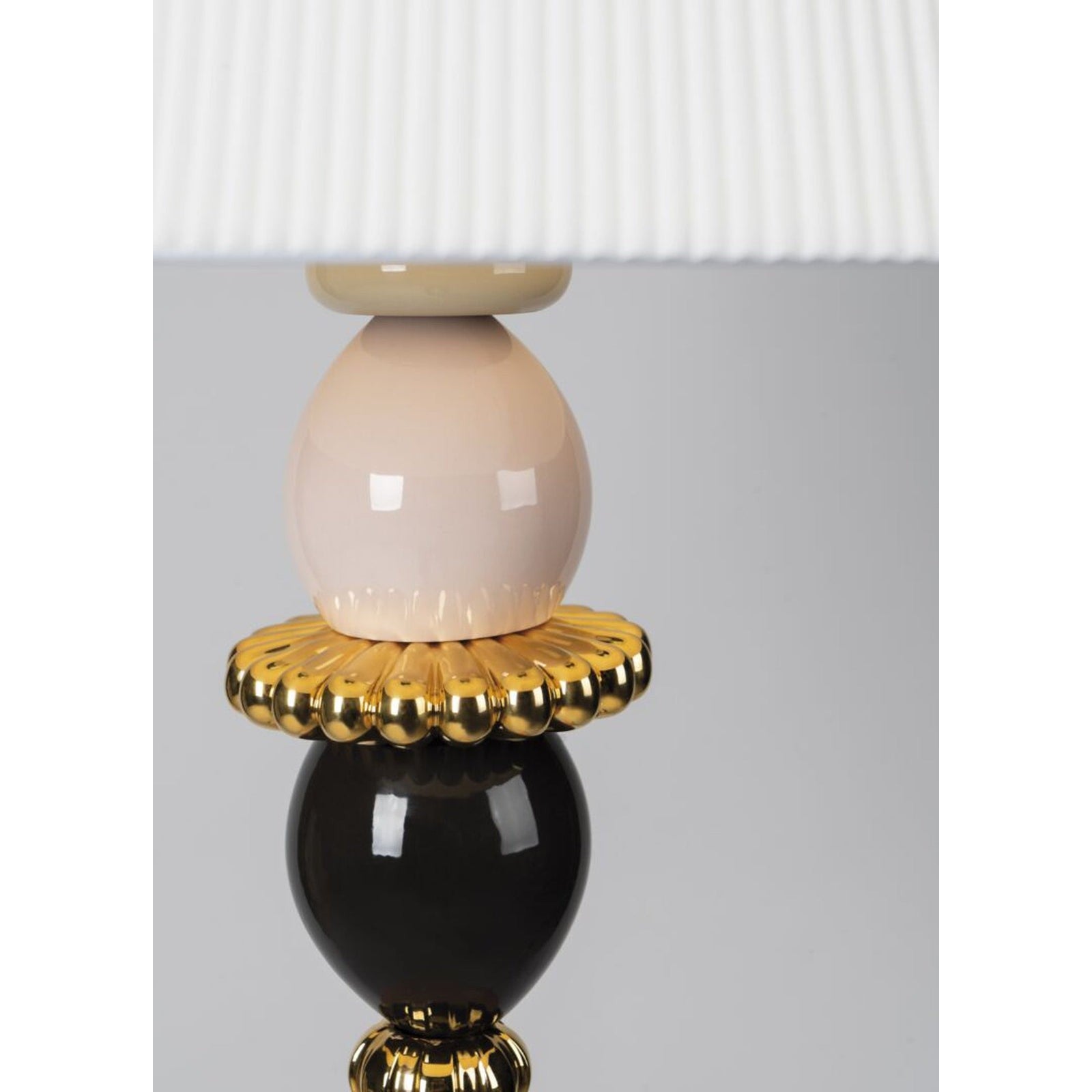 Lladro Firefly Floor Lamp Pink and Golden Luster US