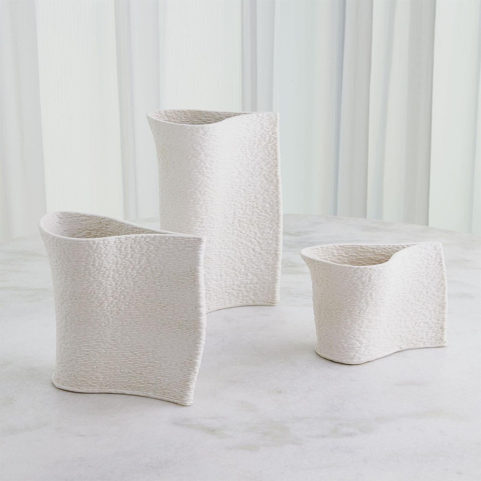 Global Views Windy Matte White Vase