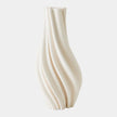 Global Views Odally Printed Matte White Vase