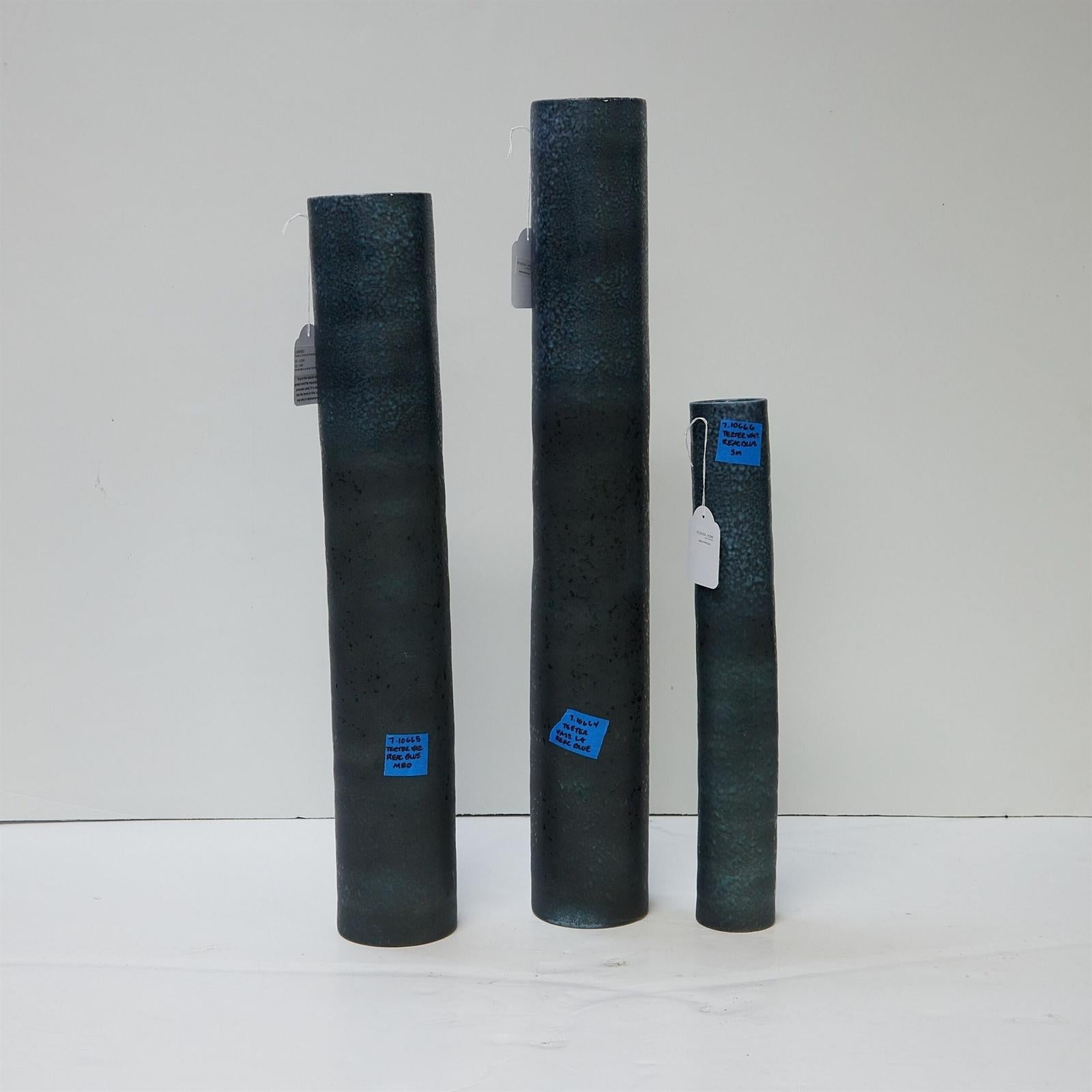 Global Views Teeter Reactive Blue Vase