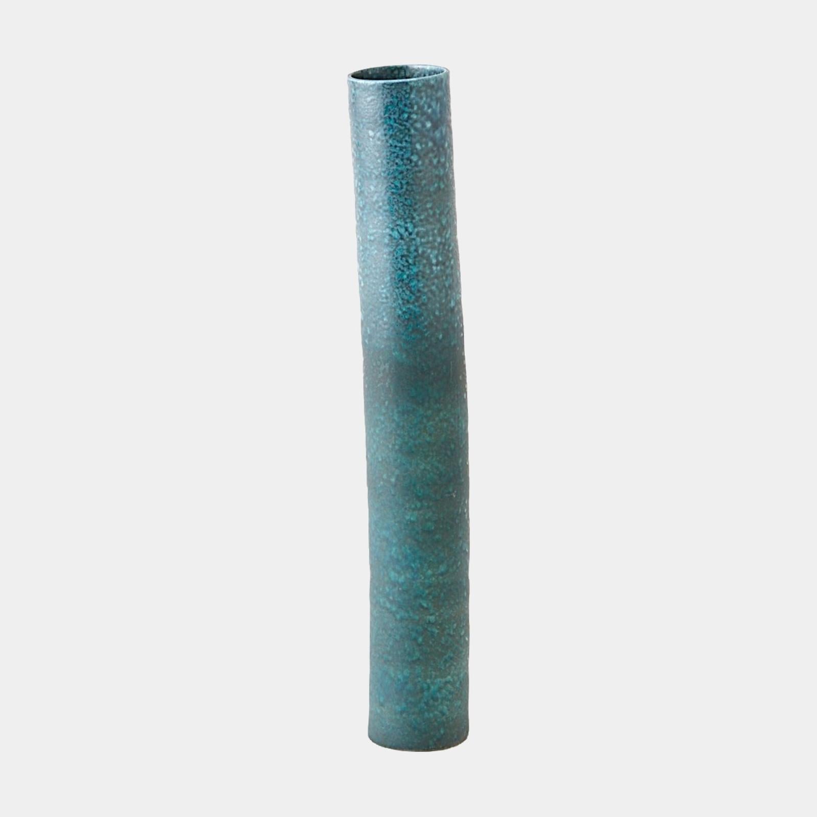 Global Views Teeter Reactive Blue Vase