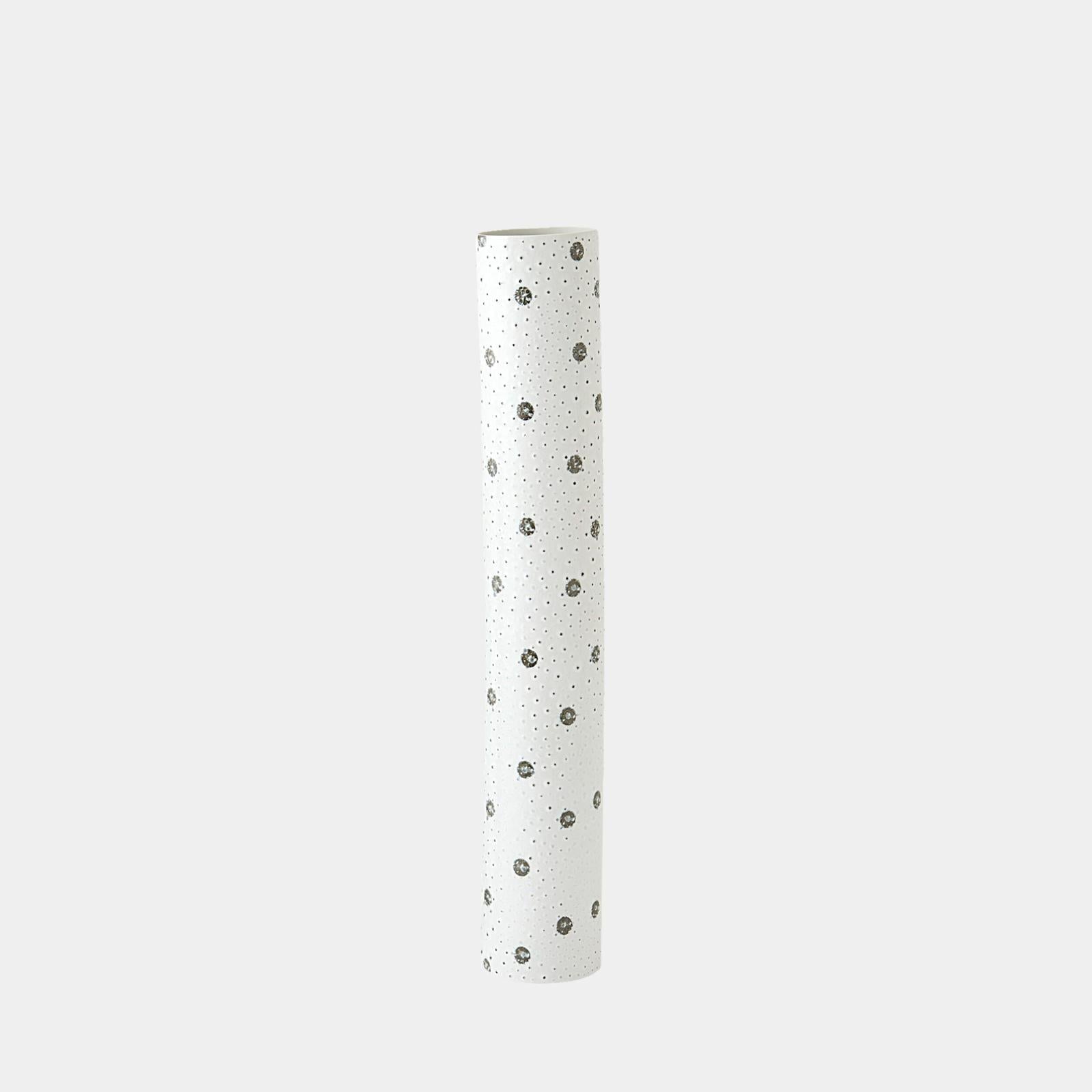 Global Views Spotted White and Black Vase
