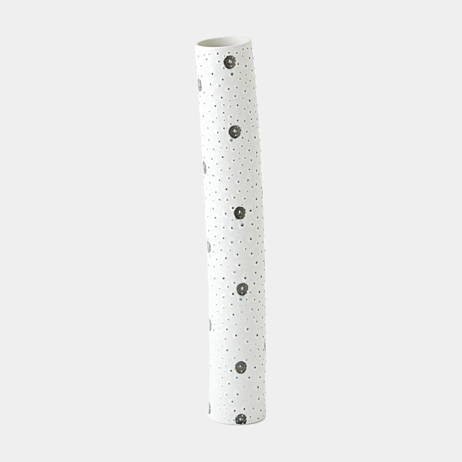 Global Views Spotted White and Black Vase