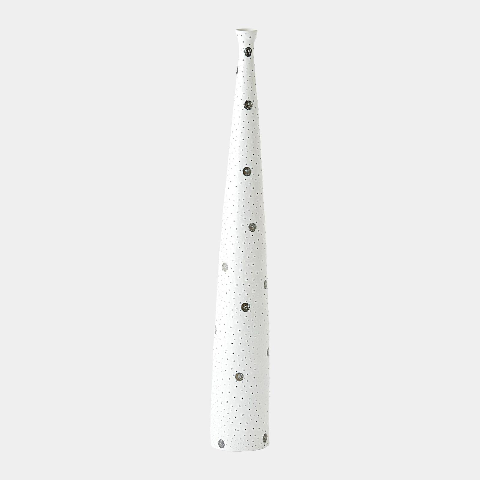 Global Views Spotted White and Black Vase